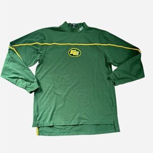 Reebok Green CFL Edmonton Eskimos Long sleeve Teeshirt Shirt with Logo, Football